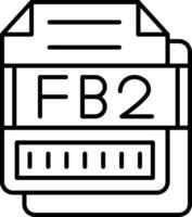 FB2 Icon Design Symbol vector