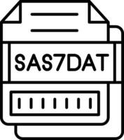 SAS7BDAT Icon Design Symbol vector