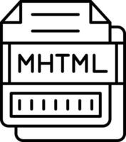MHTML Icon Design Symbol vector