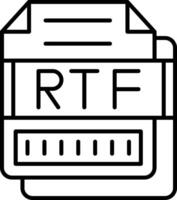 RTF Icon Design Symbol vector