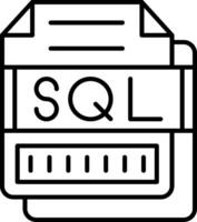 SQL Icon Design Symbol vector