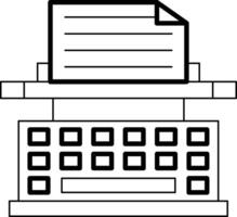 Typewriter Icon Design Symbol vector