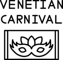 Venetian Carnival Icon Design Symbol vector