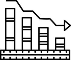 Chart Down Icon Design Symbol vector