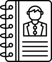 Contact Book Icon Design Symbol vector