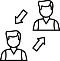 Peer To Peer Icon Design Symbol vector