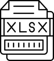 XLSX Icon Design Symbol vector