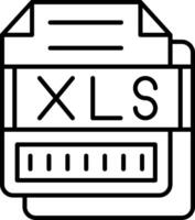 XLS Icon Design Symbol vector
