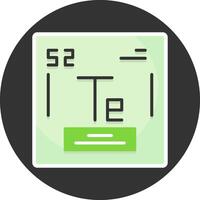 Tellurium Flat Grey Circle Style Icon vector