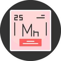 Manganese Flat Grey Circle Style Icon vector