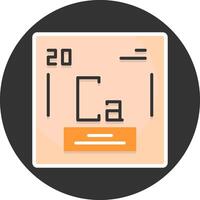 Calcium Flat Grey Circle Style Icon vector
