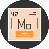 Molybdenum Flat Grey Circle Style Icon vector