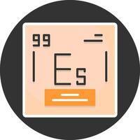 Einsteinium Flat Grey Circle Style Icon vector