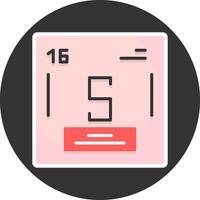 Sulfur Flat Grey Circle Style Icon vector