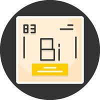 Bismuth Flat Grey Circle Style Icon vector