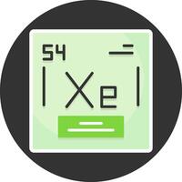 Xenon Flat Grey Circle Style Icon vector