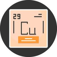 Copper Flat Grey Circle Style Icon vector