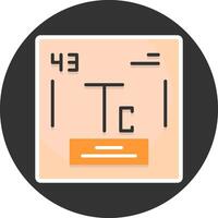 Technetium Flat Grey Circle Style Icon vector