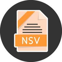 NSV Flat Grey Circle Style Icon vector