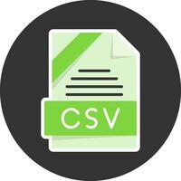 CSV Flat Grey Circle Style Icon vector