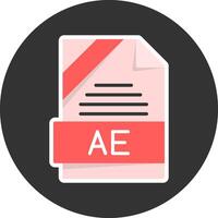 AE Flat Grey Circle Style Icon vector