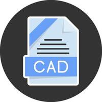 CAD Flat Grey Circle Style Icon vector