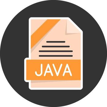 Java plano gris circulo estilo icono vector