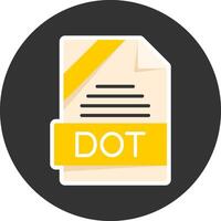 DOT Format Flat Grey Circle Style Icon vector