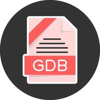 GDB Flat Grey Circle Style Icon vector