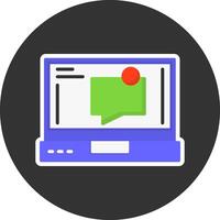 Messages Flat Grey Circle Style Icon vector