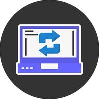 Refresh Flat Grey Circle Style Icon vector