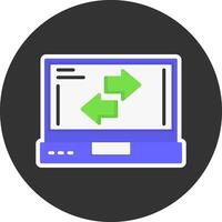 Refresh Flat Grey Circle Style Icon vector
