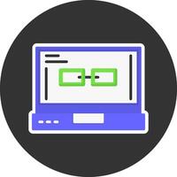Link Flat Grey Circle Style Icon vector