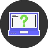 Question mark Flat Grey Circle Style Icon vector