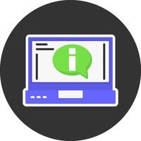 Information Flat Grey Circle Style Icon vector