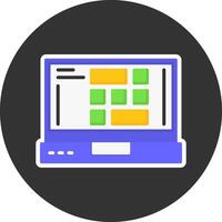 Grid Flat Grey Circle Style Icon vector