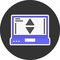 Sort Flat Grey Circle Style Icon vector