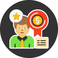 Rewards Flat Grey Circle Style Icon vector