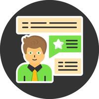 Feedback Flat Grey Circle Style Icon vector
