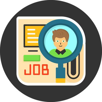 Reference Check Flat Grey Circle Style Icon