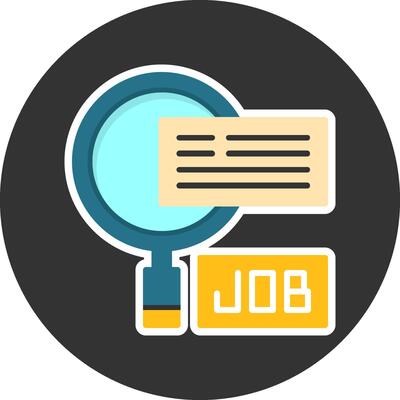 Magnifying Glass Flat Grey Circle Style Icon