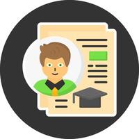 Education Flat Grey Circle Style Icon vector