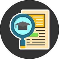 Qualifications Flat Grey Circle Style Icon vector