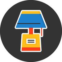 Lamp Flat Grey Circle Style Icon vector