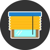 Blinds Flat Grey Circle Style Icon vector