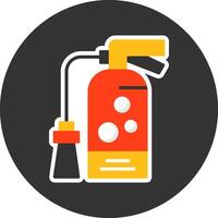 Fire extinguisher Flat Grey Circle Style Icon vector