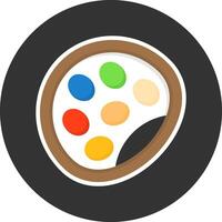 Palette Flat Grey Circle Style Icon vector