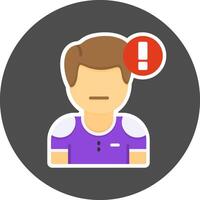 Cautiousness Flat Grey Circle Style Icon Icon Style vector