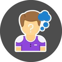 Longing Flat Grey Circle Style Icon Icon Style vector
