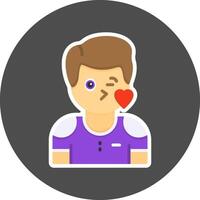 Sympathy Flat Grey Circle Style Icon Icon Style vector